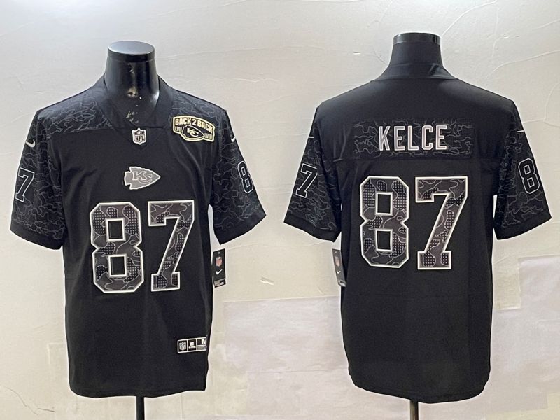 Men Kansas City Chiefs #87 Kelce Black 2025 Nike Vapor Limited NFL Jersey style 2104